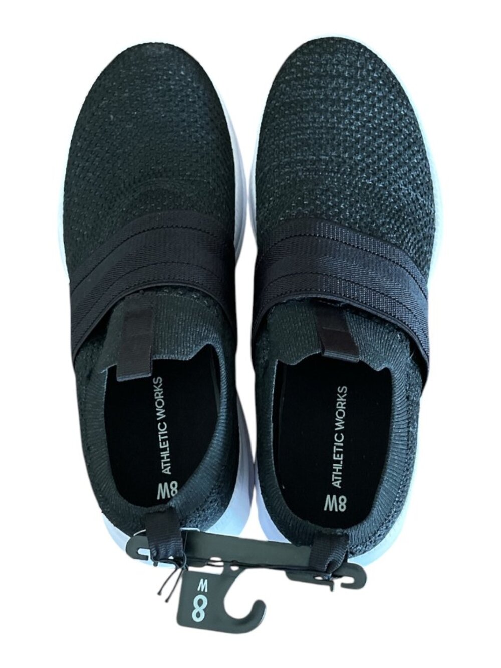 Men's  Slip-on Shoe, Athletic Works, 8W, Black, NWOT